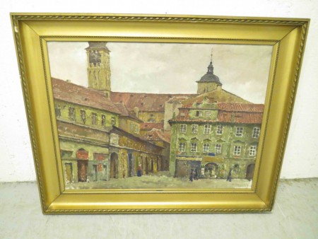 4653 - Olejomalba JIRI HERMAN  Mala Stupartska  1919  129 x 97 cm  ( 98 x 75 cm )  -  29 500 kc